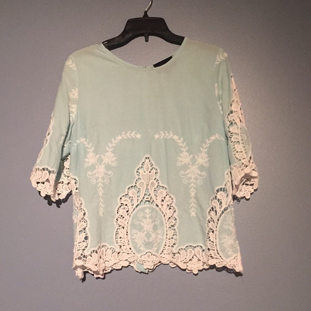 Light blue Cynthia Rowley shirt